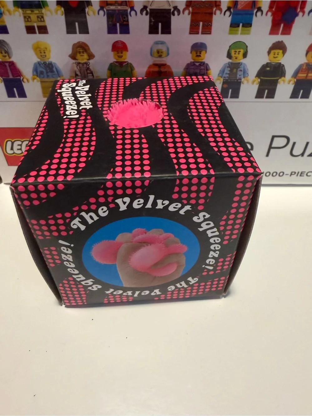 Pink Fuzz Ball — Velvet Squeeze Sensory Toy